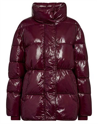 Glossy CC Puffer Jakke - Plum